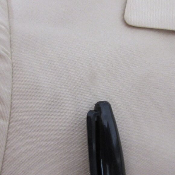 Ann Taylor 100% Silk Blazer Jacket Size 12 Gold Formal Evening Lined Rhinestone - Picture 4 of 12